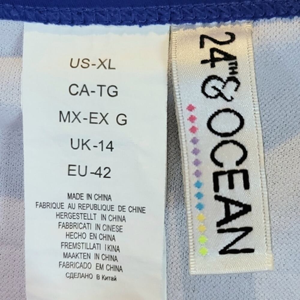 24th & Ocean Tankini Swimsuit Womens L XL Separates Halter Top Bottom New - Picture 15 of 16